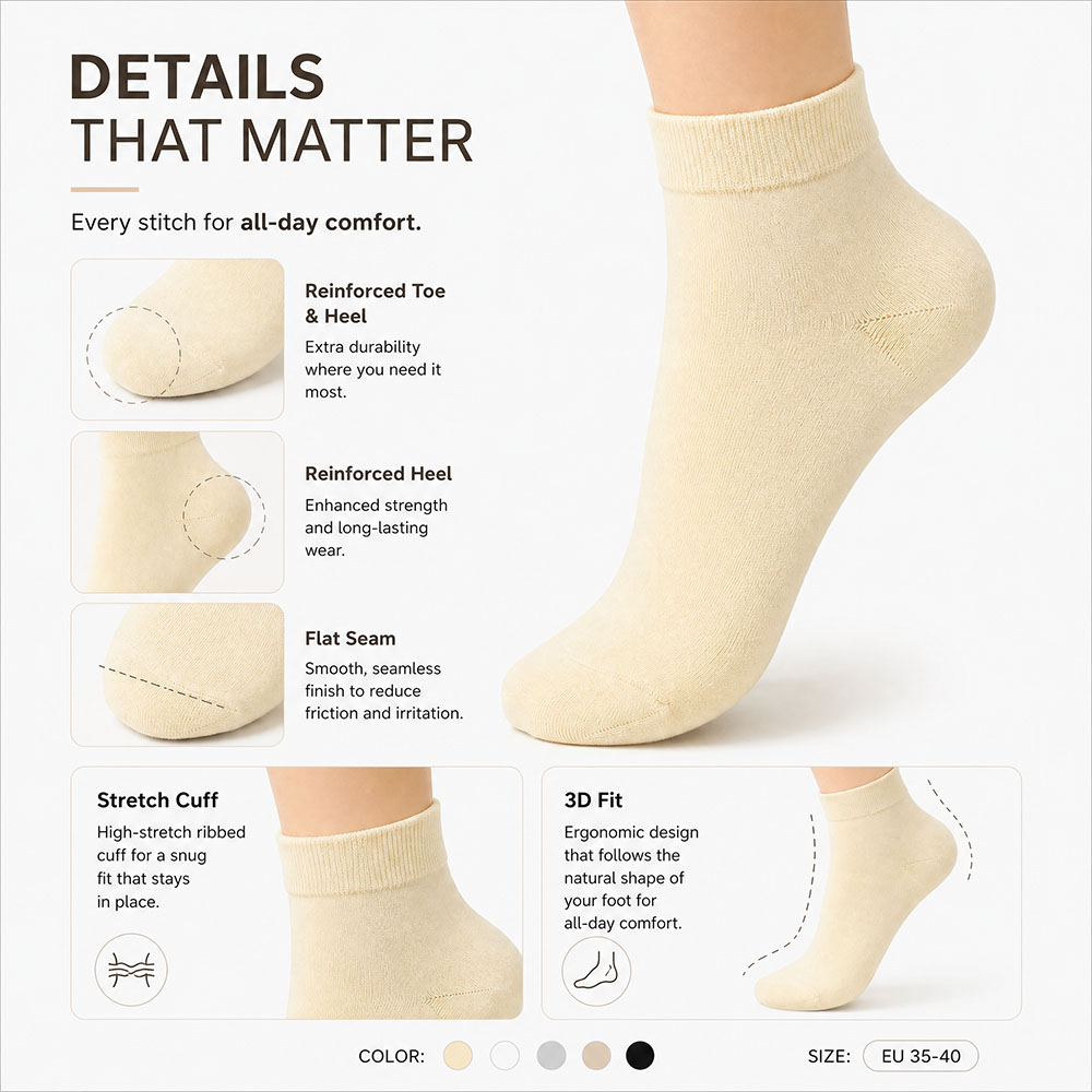 6 paires de chaussettes courte - Ankle Sock Low Cut avis et prix